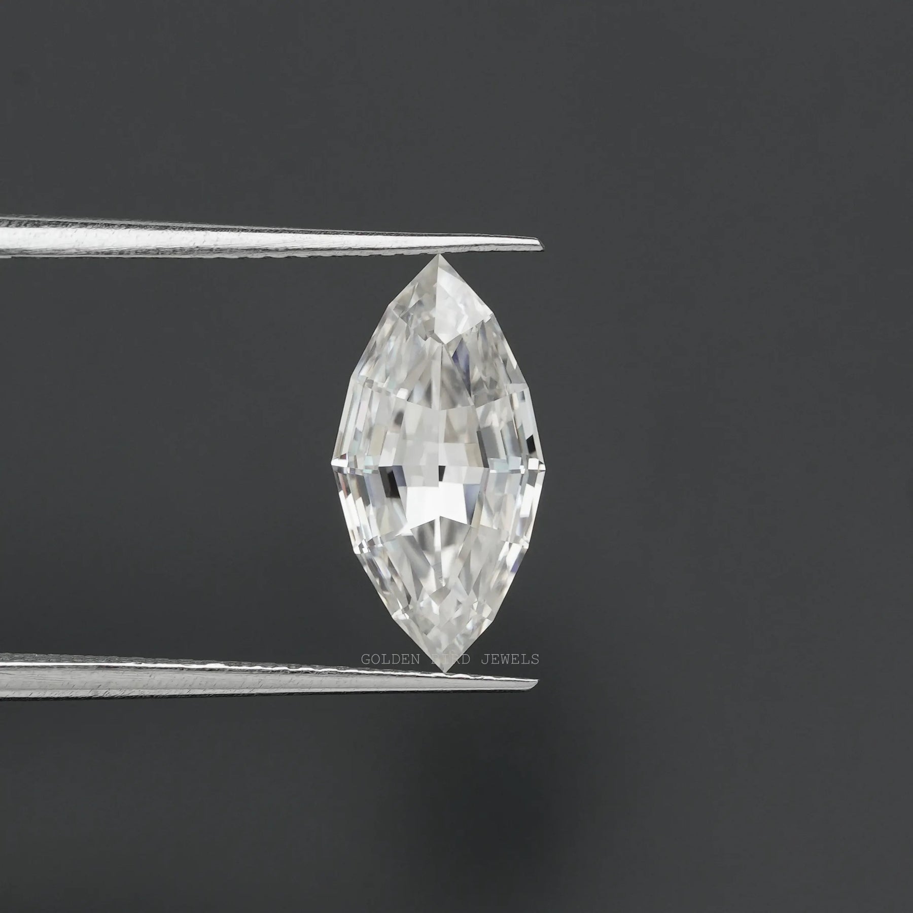 In tweezer 2.50 carat step cut marquise shape loose moissanite diamond