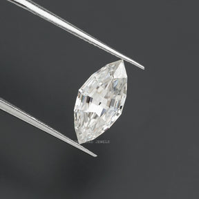 In tweezer colorless step marquise cut lab grown moissanite stone
