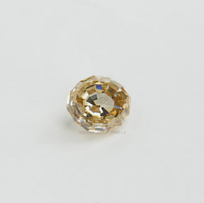 beautiful step cut oval shaped with yellow color and vvs clarity loose moissanite stone