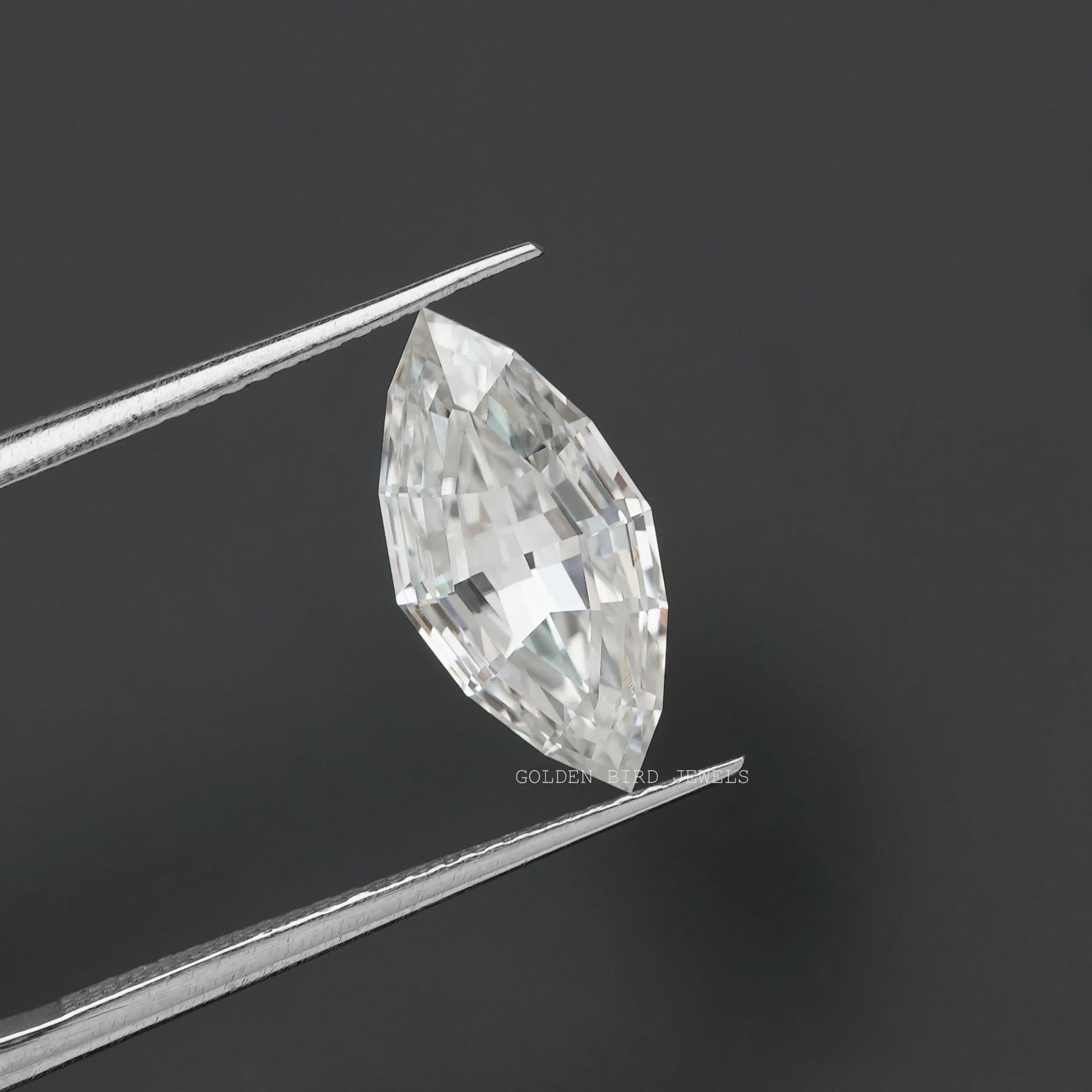 [Colorless  Marquise Cut Loose Moissanite]-[Golden Bird Jewels]