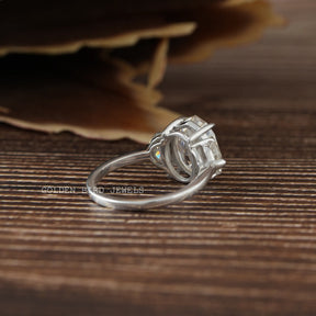 [Oval Shape Moissanite Engagement Ring Set In Prongs]-[Golden Bird Jewels]