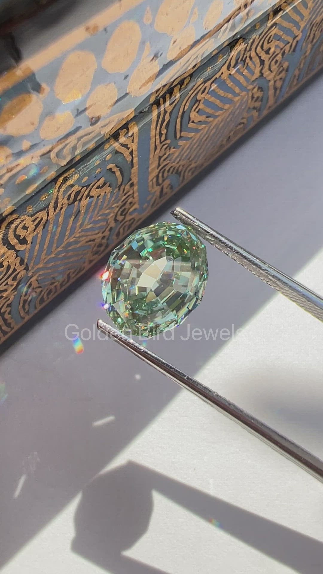 Video Of Step Cut Oval Loose Moissanite
