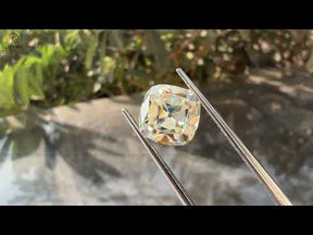YouTube Video Of Old Mine Cushion Cut Loose Moissanite