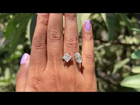 YouTube Video Of Princess Pear Moissanite Toi Et Moi Engagement Ring 