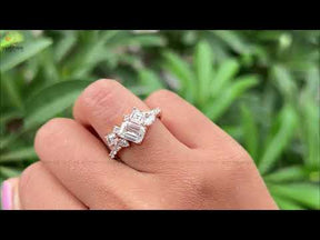 Youtube Video Colorless Moissanite Multi-Stone Ring