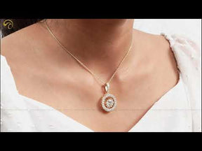 YouTube Video Of Moissanite Halo Round Cut Pendant