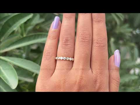 Bezel Set Round Moissanite Full Eternity Band