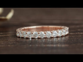 [Youtube Video Of Colorless Round Cut Moissanite Eternity Band]-[Golden Bird Jewels]