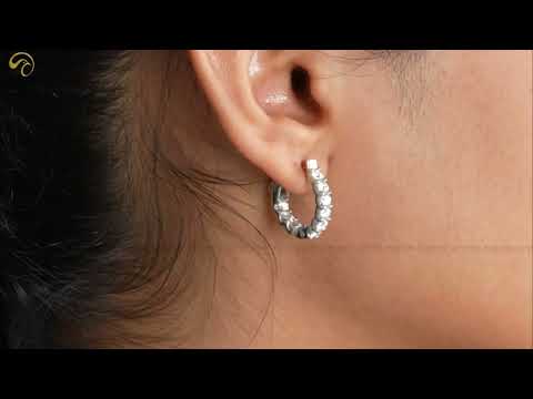 [YouTube Video Of Round Cut Moissanite Hoops Earrings]-[Golden Bird Jewels]