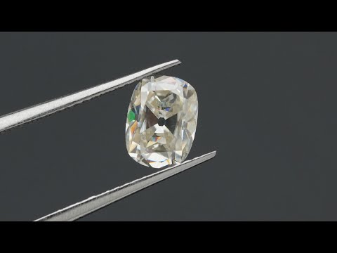 Youtube Video Of 1.22 Carat Off White Old Mine Cushion Cut Loose Moissanite