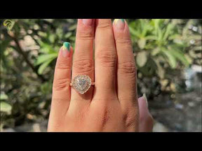 [YouTube Video Of Heart Cut Halo Moissanite Engagement Ring]-[Golden Bird Jewels]
