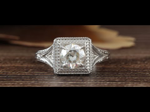 [YouTube Video Of Old European Round Cut Moissanite Ring]