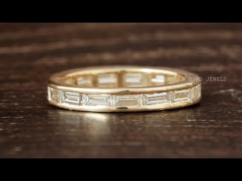 Youtube Video of Baguette Cut Full Eternity Moissanite Stackable Band