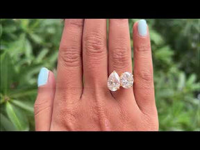 YouTube Video Of Pear And Oval Cut Moissanite Ring