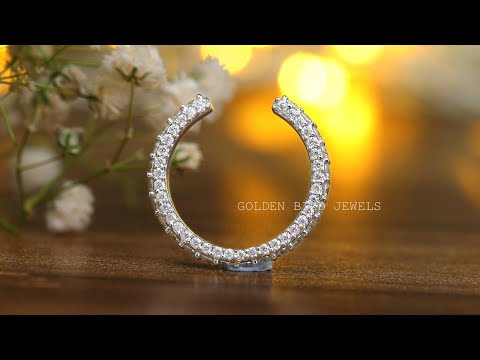 Youtube Vie deo Of Round Cut Moissanite Full Eternity Open Band