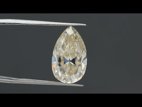 Youtube Video Near Colorless Old Mine Pear Cut Moissanite Stone
