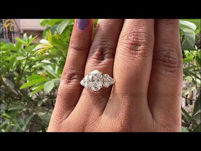 Youtube Video Crushed Ice Oval Cut Moissanite Engagement Ring