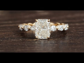 [YouTube Video Of Crushed Ice Radiant Cut Hidden Halo Luxury Ring]-[Golden Bird Jewels]