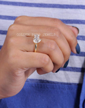 Asscher And Pear Cut Toi Moi Moissanite Ring